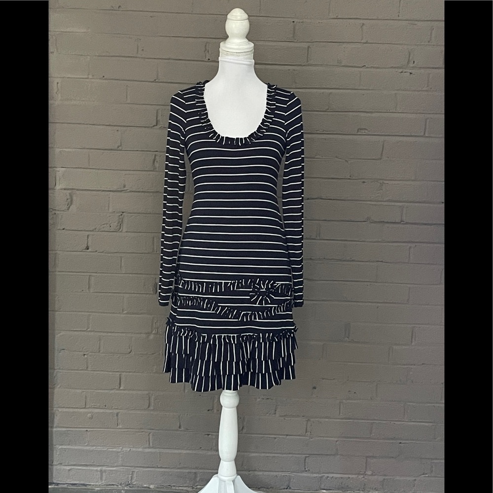 Bailey 44 Navy & White Dress M - Picture 7 of 14